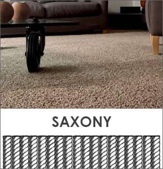 Saxony carpet is dense and elegant. It looks like velvet and feels as soft.
